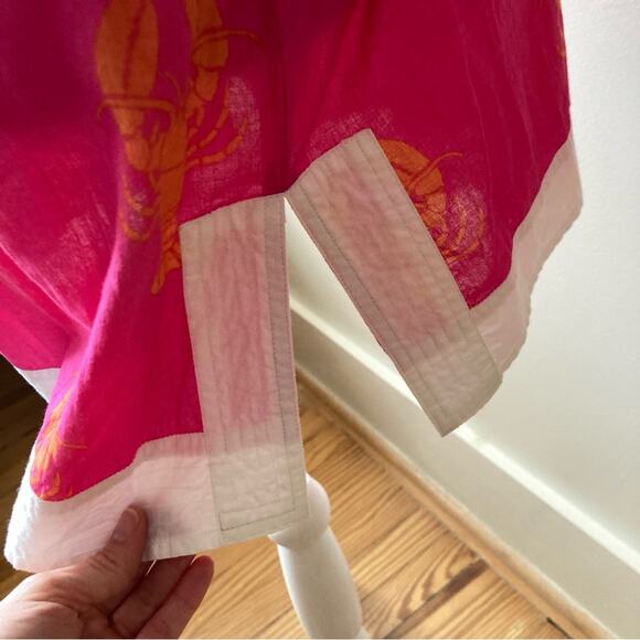 Beach Cover Top it Off Pink Orange Lobsters Medium Large - Picture 7 of 12